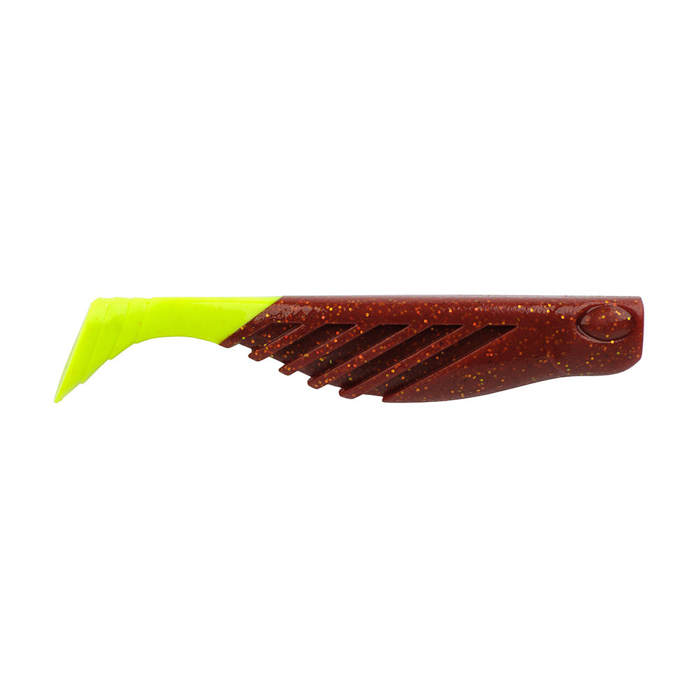 Berkley Gulp Saltwater Ripple Mullet  3  Root Beer GoldChartreuse GSRM3RBGC 1637701